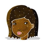 cartoon female face N26
