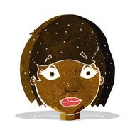 cartoon worried female face
