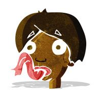 cartoon head sticking out tongue N2