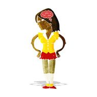 cartoon intelligent woman N3
