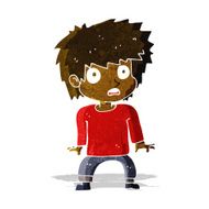 cartoon frightened boy N2