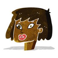 cartoon pretty female face N15