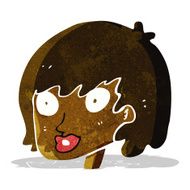 cartoon happy female face N24