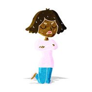 cartoon annoyed woman N32