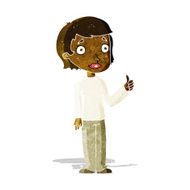 cartoon woman giving thumbs up symbol N11