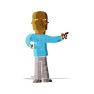cartoon pointing man N33