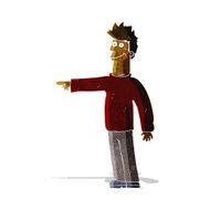 cartoon happy pointing man N4
