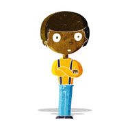 cartoon staring boy with folded arms N2