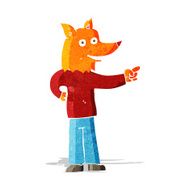 cartoon fox man pointing N2