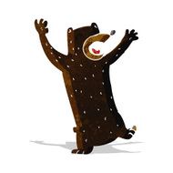 cartoon black bear N10