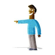 cartoon pointing man N34