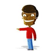 cartoon happy man pointing N11