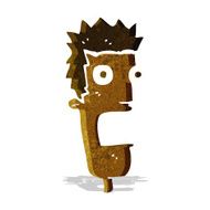 cartoon shocked man&#039;s face N2