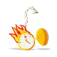 cartoon flaming watch N2