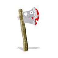 bloody cartoon axe