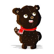 cartoon cute black bear cub