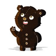 cartoon cute black bear cub N2