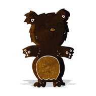 cartoon cute black bear cub N3