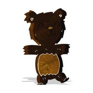 cartoon cute black bear cub N4