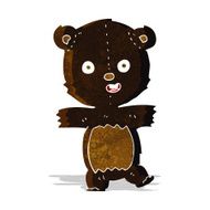 cartoon cute black bear cub N6