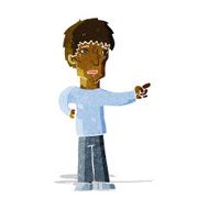 cartoon pointing man N35