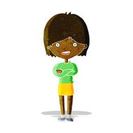 cartoon happy woman N44