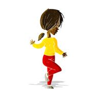Cartoon Girl Dancing N11