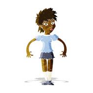 cartoon curious woman N12