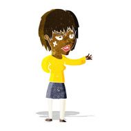 cartoon woman with sticking plaster on face N2