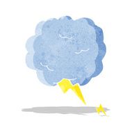cartoon thundercloud symbol