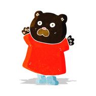 funny cartoon black bear N4
