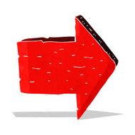 cartoon pointing arrow sign