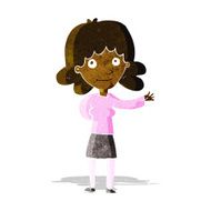 cartoon friendly woman N11