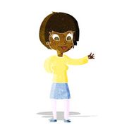 cartoon welcoming woman N2