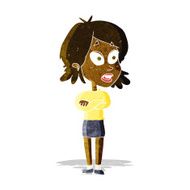 cartoon surprised woman N39