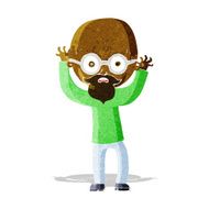cartoon stressed bald man N4