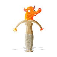 cartoon friendly fox woman