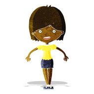 cartoon happy woman N46