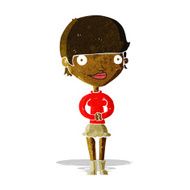 cartoon friendly woman N12