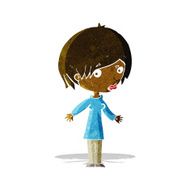 cartoon woman shrugging shoulders N65