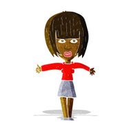 cartoon annoyed woman N36