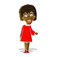 cartoon shocked woman N23