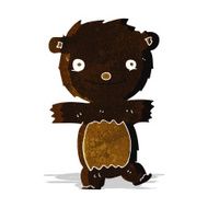 cartoon black bear cub N5