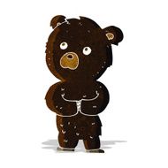 cartoon black bear cub N6