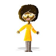 Cartoon Woman Wearing Glasses N4