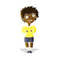 cartoon excited woman N25