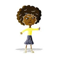 cartoon annoyed old woman N3