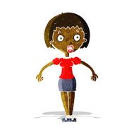 cartoon confused woman shrugging shoulders N2