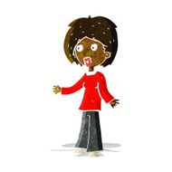 cartoon surprised woman N41