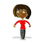 cartoon excited woman N26